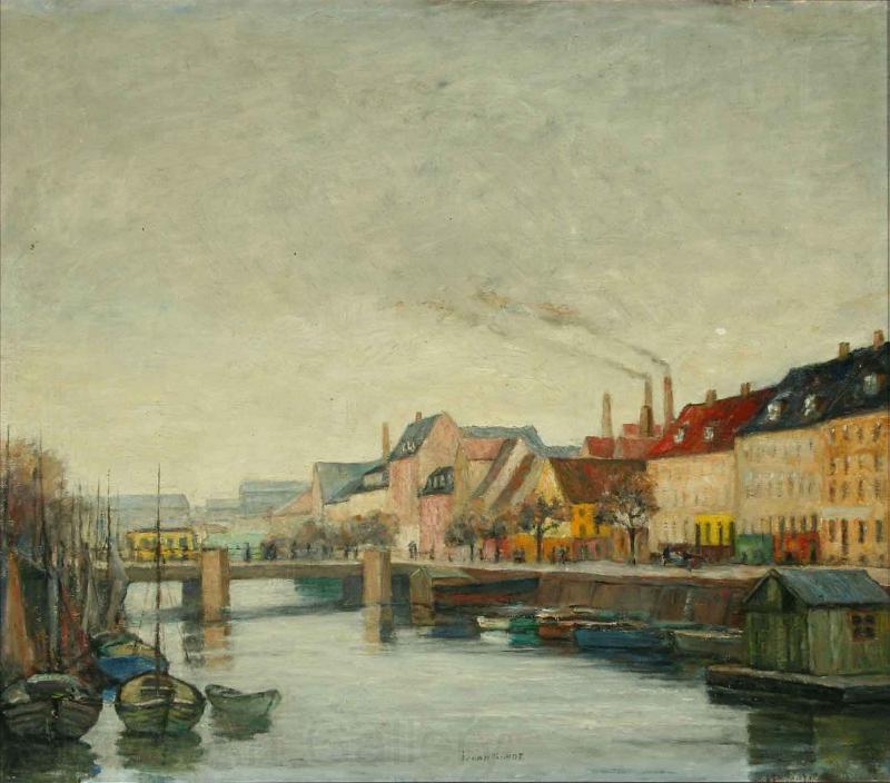 RICHTER, Johan Channel scenery from Copenhagen France oil painting art